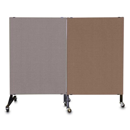 United Visual Products Enclosed Corkboard, 3 Door, 96"x48", 4" Fra UV3427-SATIN-DRKSPR